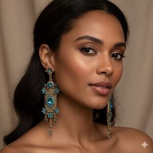 Vintage Rhinestone Palace Earrings